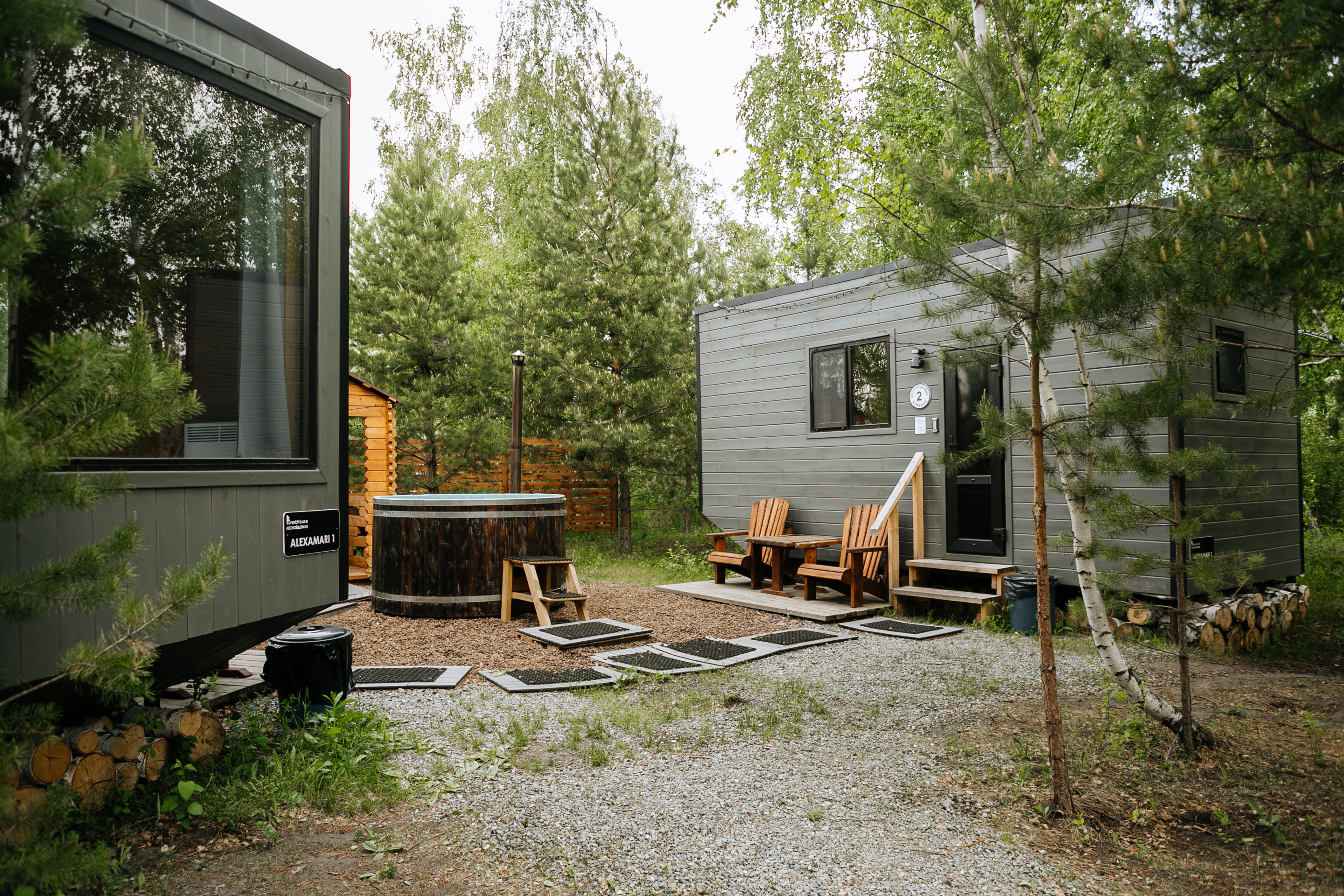 Домики Alexamari 1,2 с гриль-домом и горячей купелью